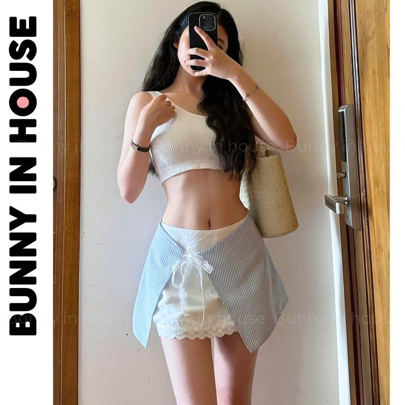 Chân váy Ballet BUNNY IN HOUSE V03 form Ngắn phối ren có quần bảo hộ mini skirt 0