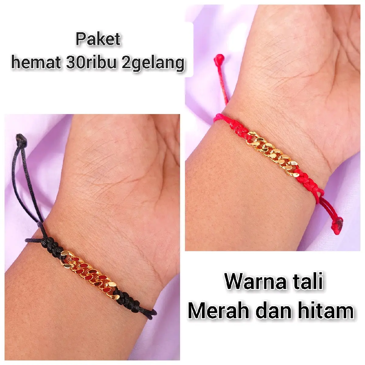 Gelang tali kepang simple hemat 2 gelang 30ribu Aksesoris