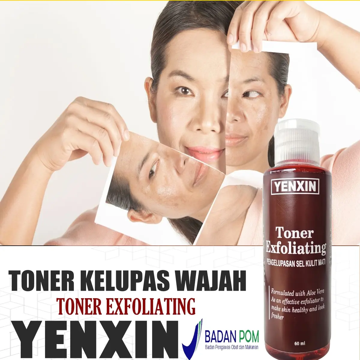 TONER KELUPAS MUKA TONER EXFOLIATING MUKA TONER KELUPAS WAJAH /TONER PENGELUPASAN WAJAH DENGAN CEPAT BPOM ORIGINAL