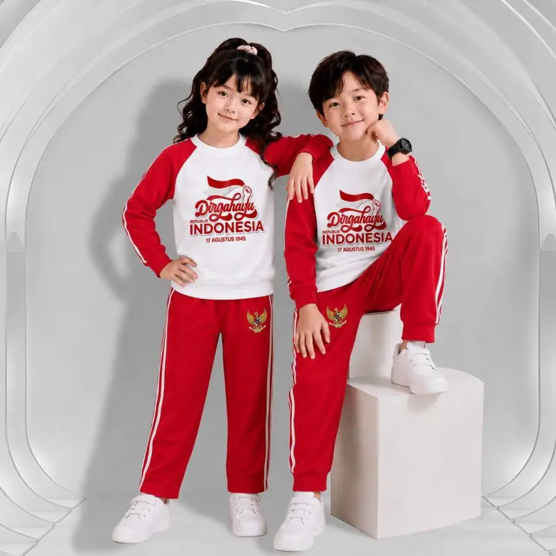 SETELAN BAJU COWOK CEWEK DIRGAHAYU & INDONESIA MERDEKA | DIRGAHAYU INDONESIA MERDEKA