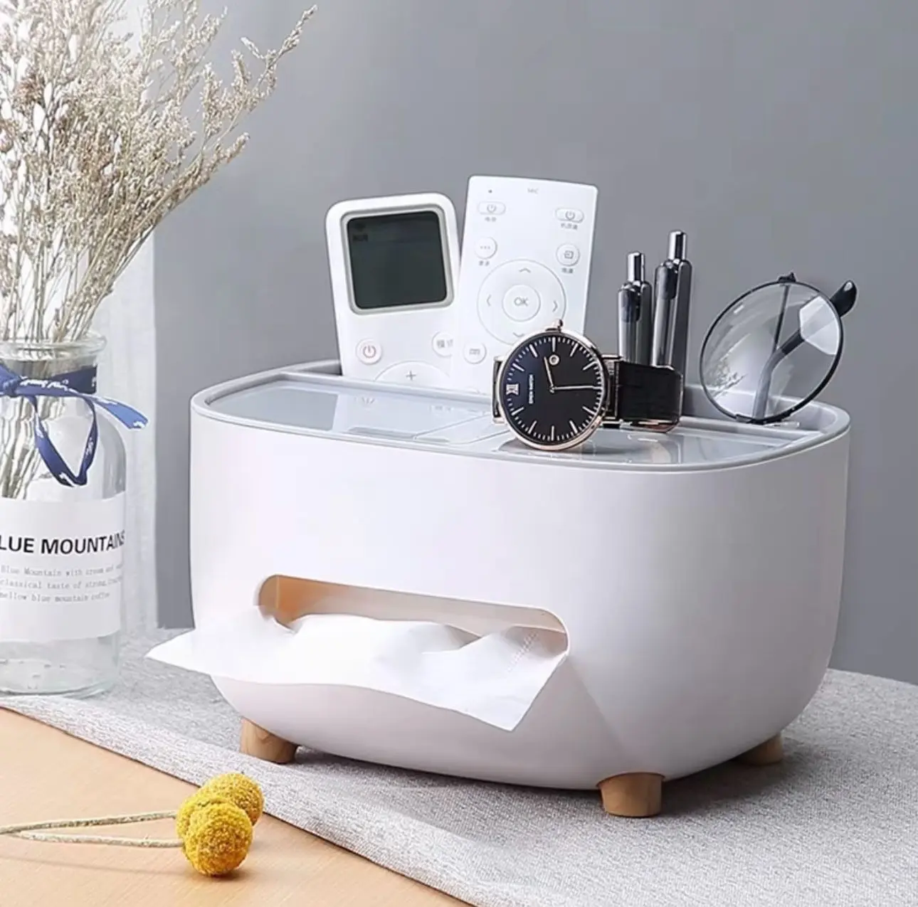 ALLIANCE Kotak Tisu Tempat Tissue Estetik - Standing Handphone - Rak Remote Serbaguna