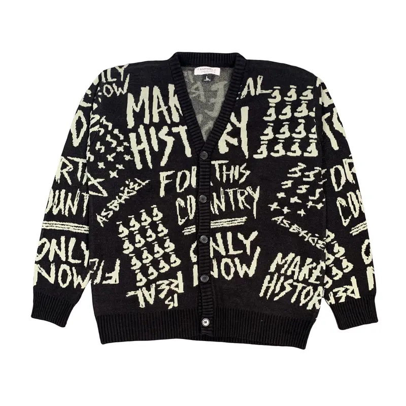 Asbhoel Cross-Out Knit Cardigan 0
