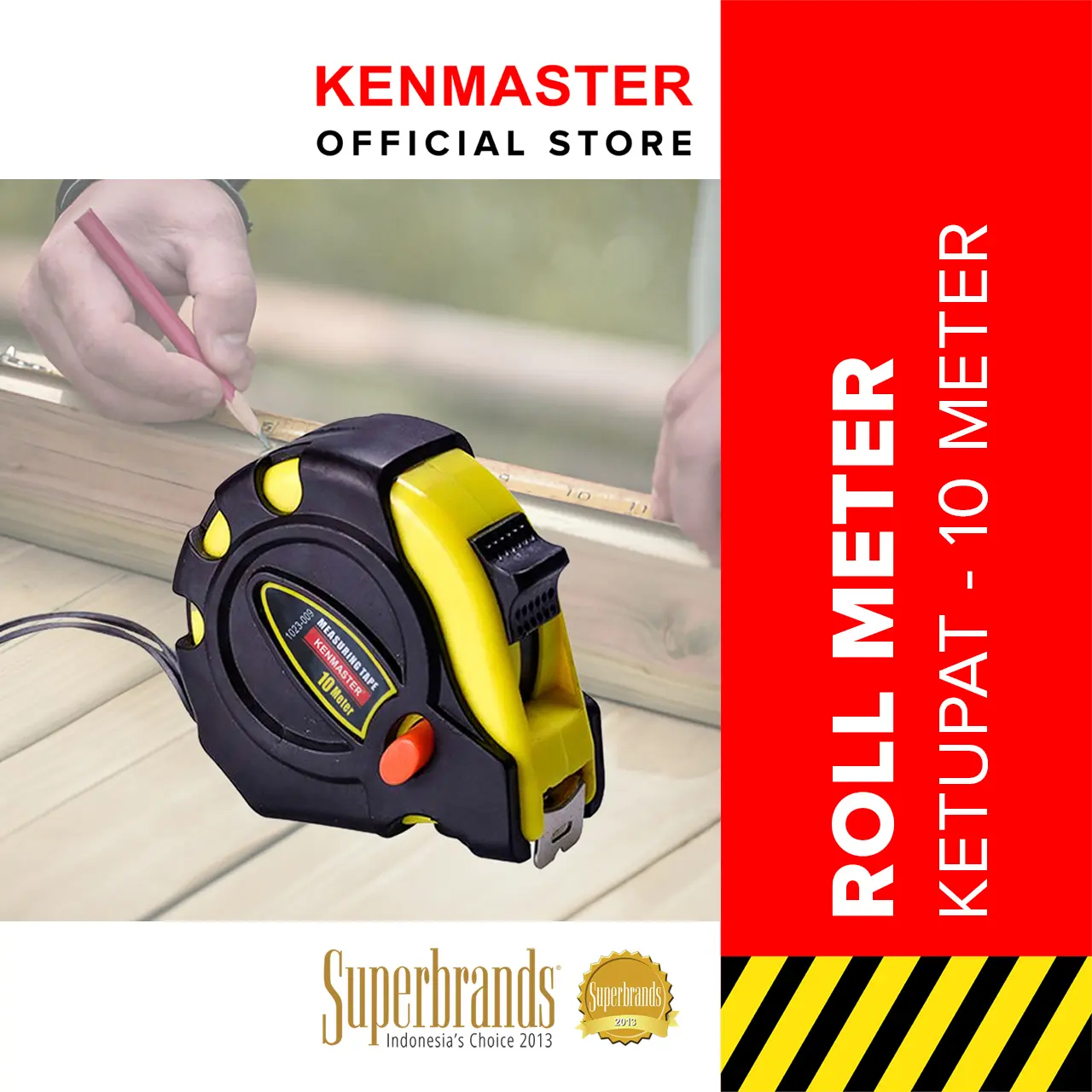 Kenmaster Roll Meter Ketupat 10 Meter x 25 MM Alat Ukur Meteran RLMT064