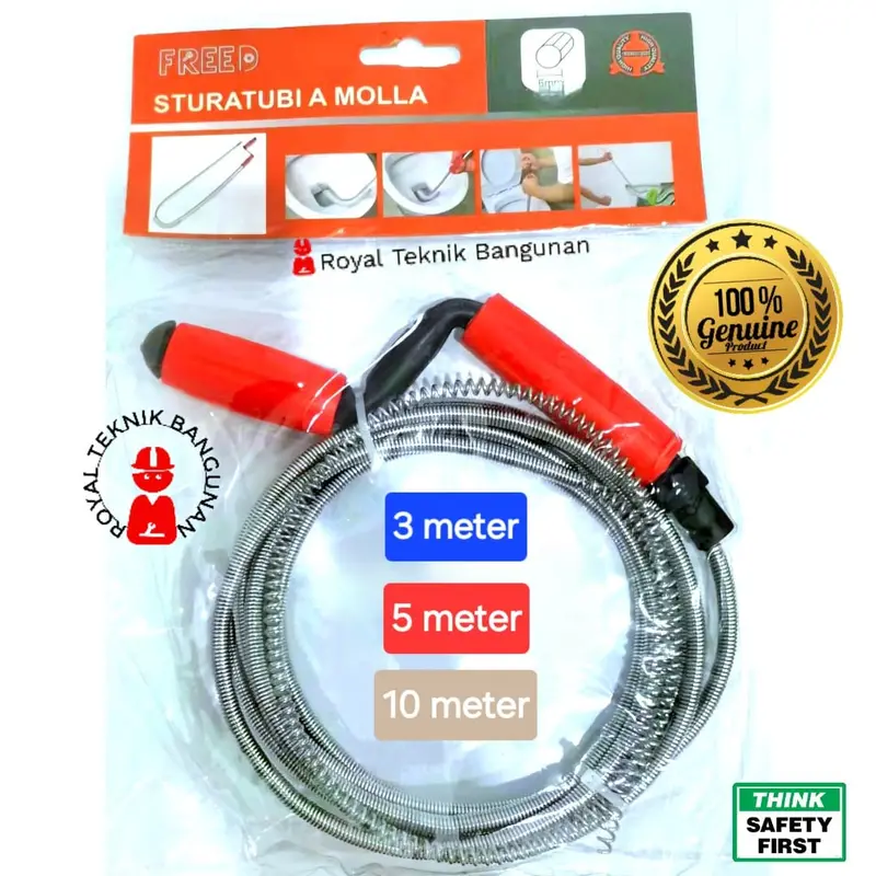 Kawat Pembersih Saluran Pipa Mampet 3 - 5 - 10 Meter / Sodokan Anti Sumbat Air Toilet Pipe Cleaner 0