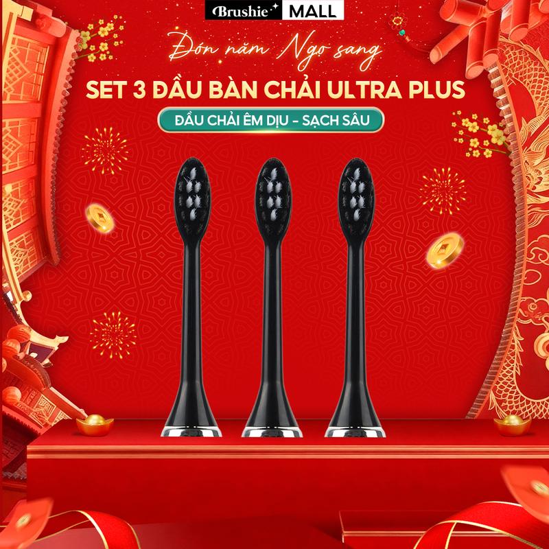 ƯU ĐÃI SỐC Set 3 đầu sạch sâu thay thế chính hãng cho bàn chải Brushie Promax và Brushie Ultra Plus dành cho Nam và Nữ