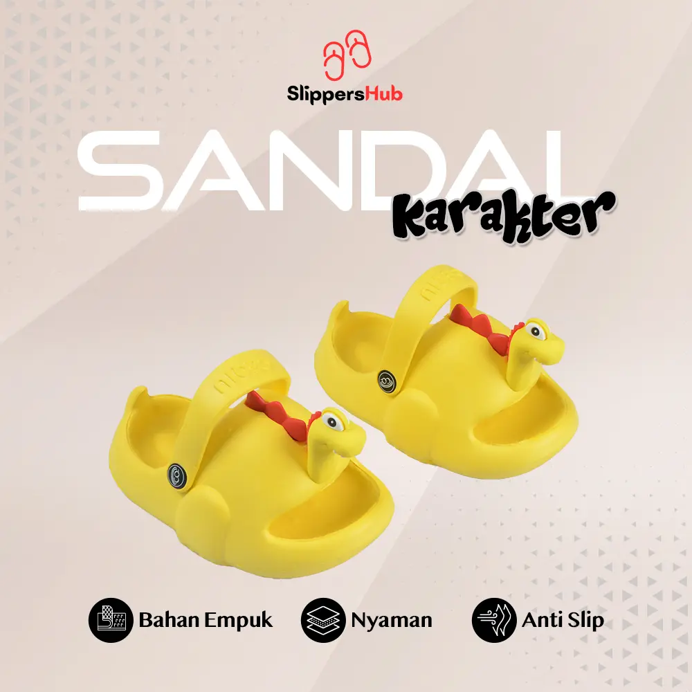 Slippers Hub - Sandal Kaki Anak Pria Wanita Murah Dinosaurus Sandal  Fashion Rumah Selop Anti Licin Karakter Dino 3D