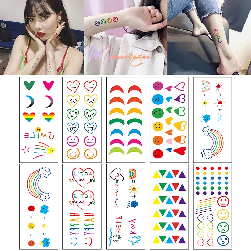COD- Stiker Tato Semi Permanen Tahan Air Tatto Temporer Stiker Tattoo Anak Aman di Kulit Tato Temporer / Tattoo Temporary Lucu Korea Random Waterproof