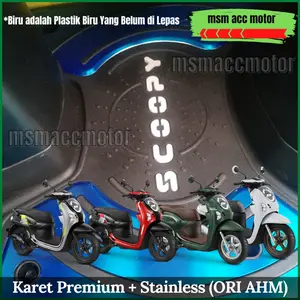 Karpet Scoopy NEW 2025 2026 Original AHM Honda Alas Pijakan Kaki Motor bisa untuk Scoopy 2020 - 2024