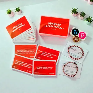 Kartu Obrolan Berpasangan Mirip Truth Or Dare Edisi Berpasangan isi 50 Kartu Gratis Gelang - Obrolan Kita