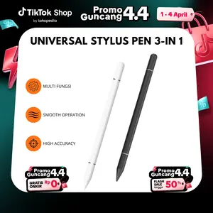 Smartberry Universal  STYLUS PEN 3 IN 1 - Pulpen + Stylus Layar Sentuh + Ujung Presisi untuk Semua Tablet & Smartphone