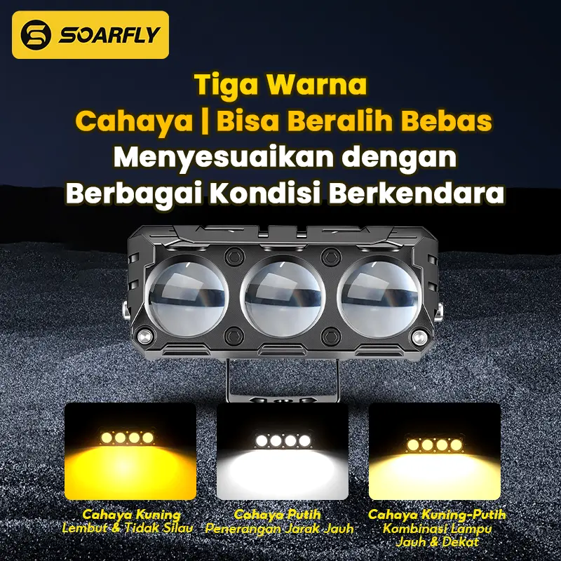 【Gajian sale 】LAMPU TEMBAK LASER FOGLAMP SQL 3/4/5 MATA SUPER BRIGHT HI LO 80 WATT LAMPU TEMBAK MOTOR MOBIL- Tidak ada kipas angin