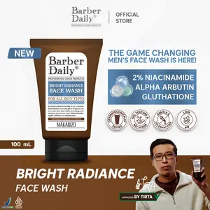 [READY STOCK] Barber Daily Bright Radiance Face Wash 100mL - Pembersih Muka/ Membersihkan/ Mencerahkan/ Wajah Pria