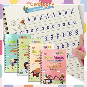 Magic Book / 4 Buku Belajar Latihan Menulis + Pulpen