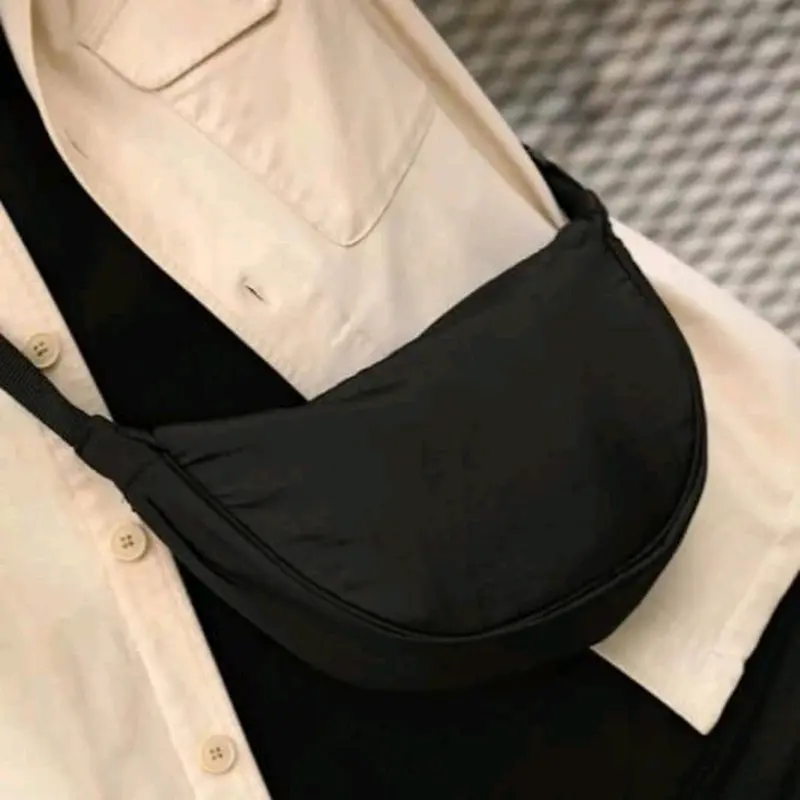 Tas selempang canvas / Kanvas mini Sling bag pria dan Wanita unisex simpel sikle 5