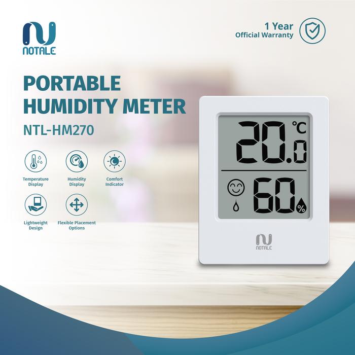 Gambar Notale Hygrometer Thermometer Humidity Meter Alat Ukur Kelembapan Suhu HM270 dari Notaleid Kota Administrasi Jakarta Utara Tokopedia