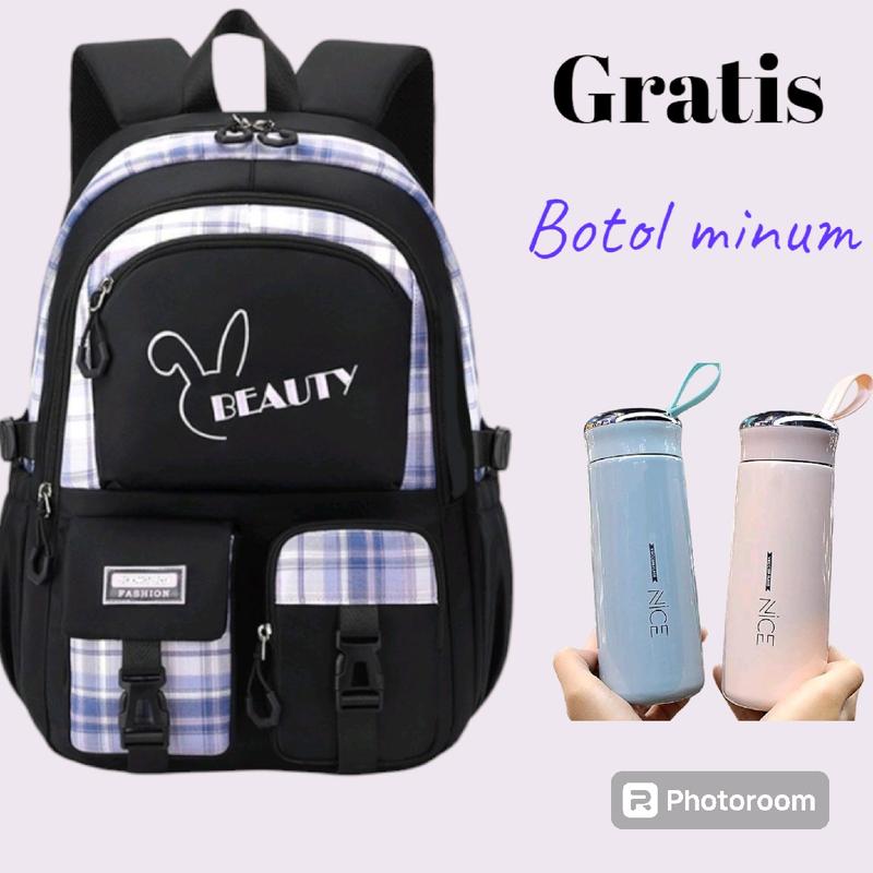 Gratis botol minum Tas Ransel Sd Smp SmA viral weibo  cat kucing Karakter Kartun Tas Punggung 6