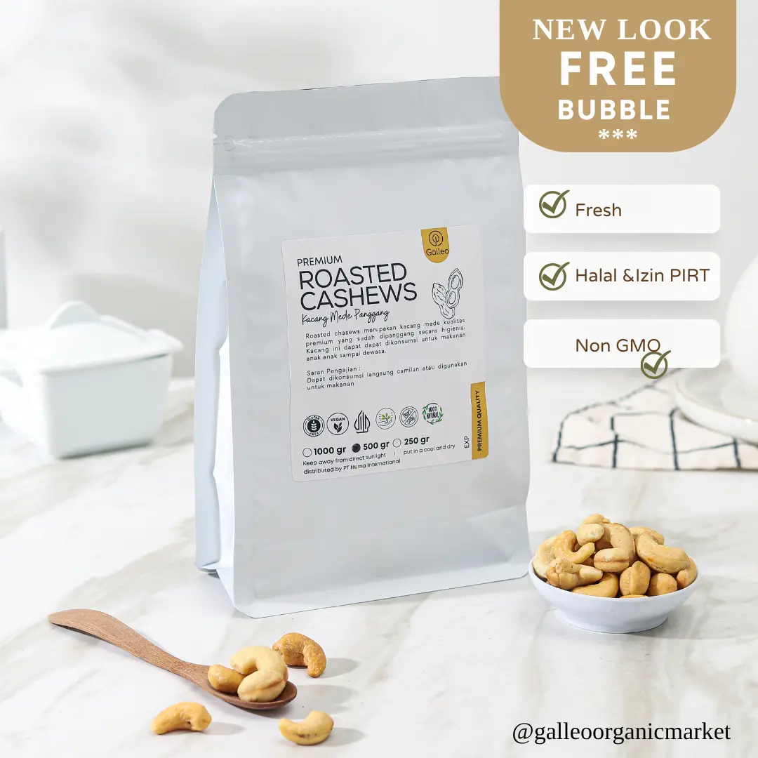 Kacang MEDE Jumbo Oven 500 GR / Roasted Chasew Galleo Kacang Mete
