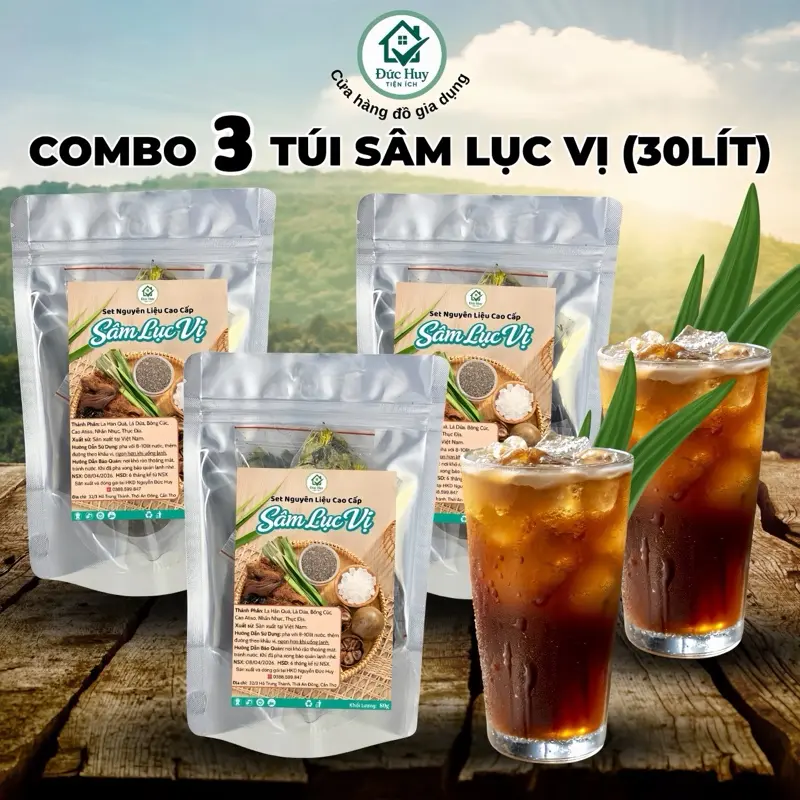 [COMBO] 3 Túi Sâm Lục Vị (Mỗi túi Nấu Được 10L Nước Sâm) - La Hán Quả Nguyên Trái Đậm Đà Giải Khát Chuẩn Vị