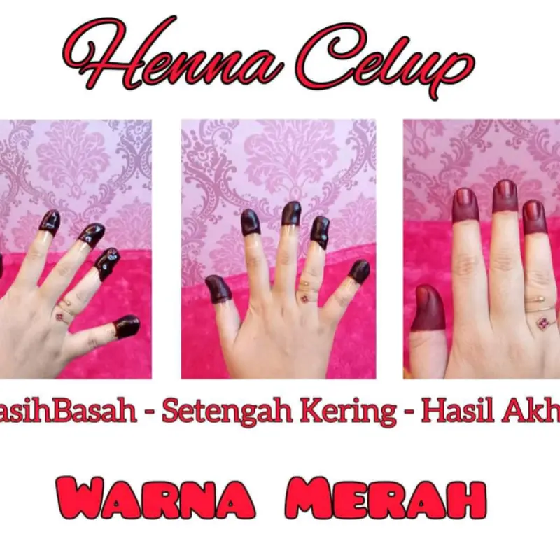 Henna Celup Praktis Tahan Lama Tahan air ukuran 20ml 3
