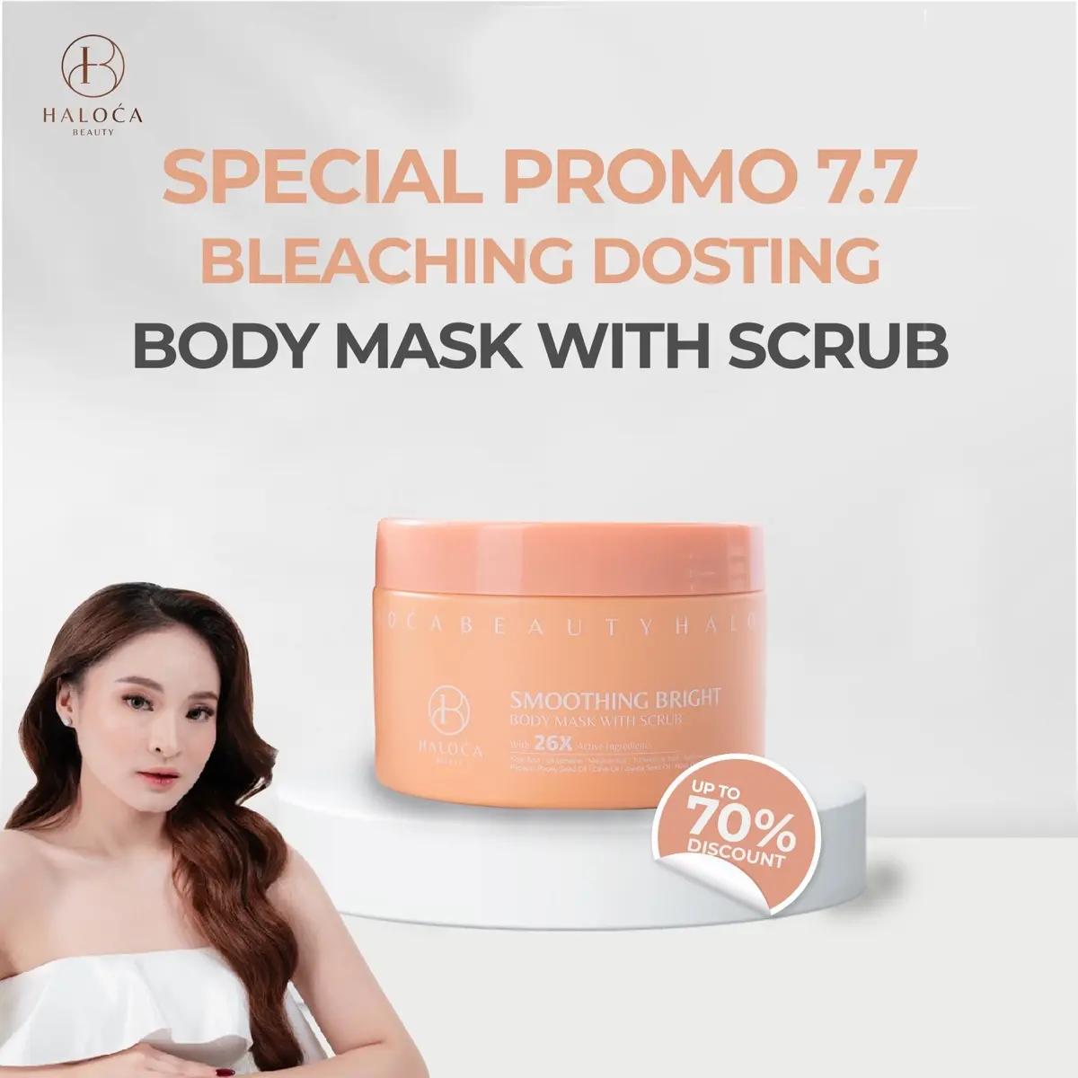 • HALOCA BEAUTY • SMOOTHING BRIGHT BODY MASK WITH SCRUB