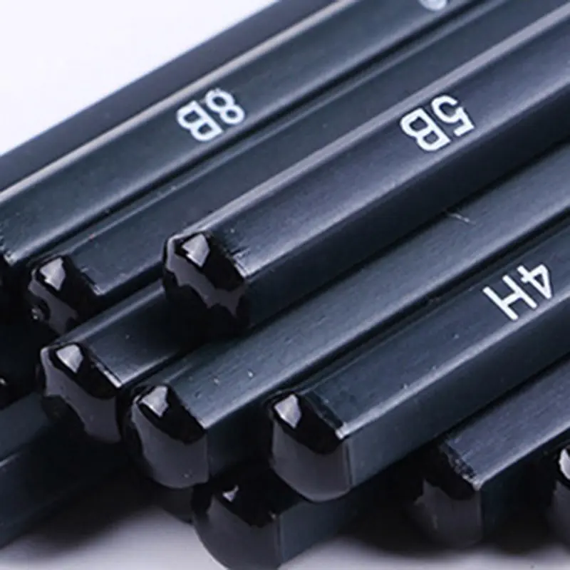 Bút chì phác thảo than chì, 14 cái / bộ, 12B, 10B, 8B, 7B, 6B, 5B, 4B, 3B, 2B, HB, 2H, 4H, 6H 7