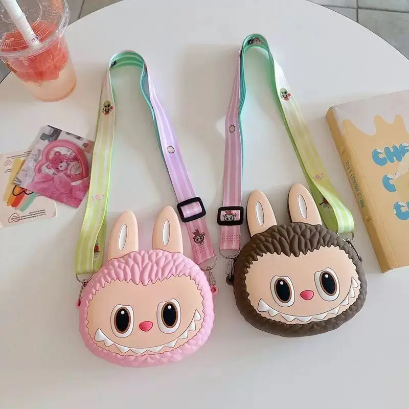 [Mskshop] Tas Selempang Anak LABUBU VIRAL Tas Motif 3D Rubber Sebaguna dan Tahan Air 0