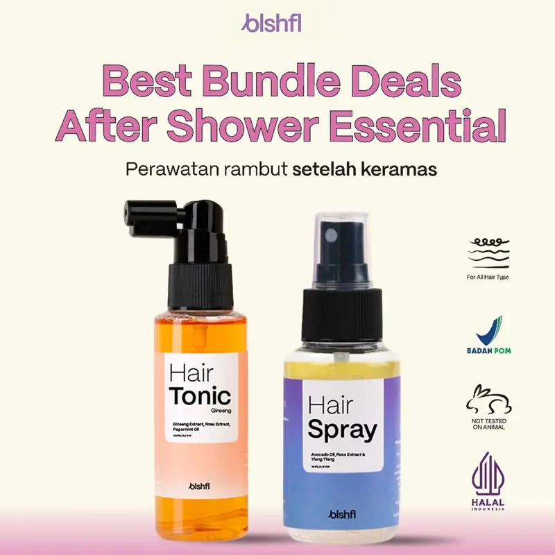 Blishful Best Deal After Shower Essential (Hair Tonic & Hair Spray) Haircare Rontok Kering 0