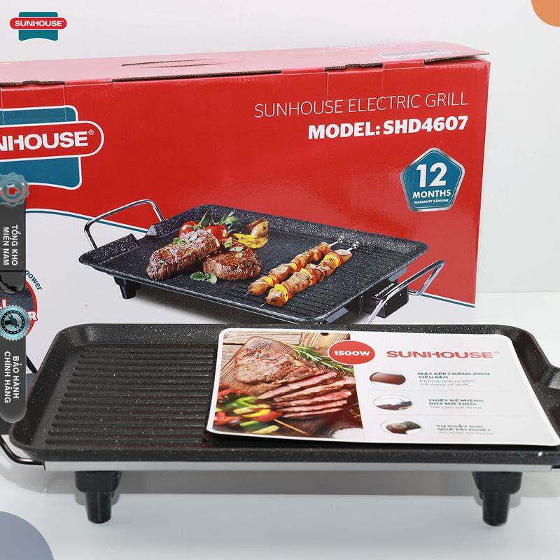Bếp Nướng Điện Không Khói Model SHD-4607 Chống Dính 2 Lớp Đa Năng Tiết Kiệm Thời Gian An Toàn Dễ Dàng Vệ Sinh