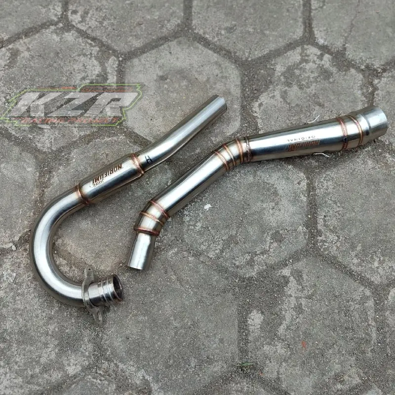 Leher knalpot pipa header knalpot inlet 50 pemasangan pnp klx 150 crf 150l dtracker wr 155 Motorcycle 2