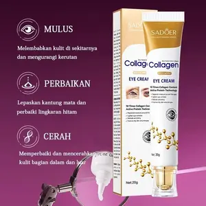 SADOER Anti Wrinkle Eye Cream 15g Anti Aging Krim Mata Untuk Kerutan Di Bawah Mata-Cream Mata Panda Anti-Aging Wrinkle Dark Circle Moisturizing-Krim Mata Panda dan Kantung Mata Lingkaran Hitam Bengkak Garis Halus Menghilangkan kantong Mata Cream