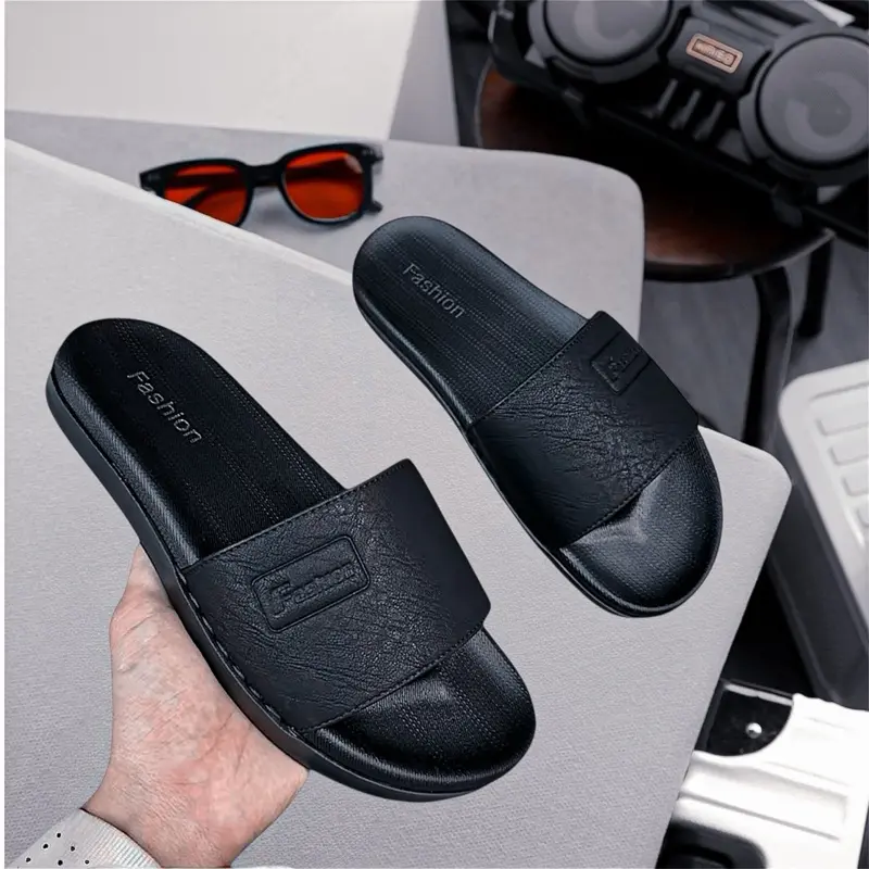 [ KHÂU ĐẾ + HỘP ] DÉP FASHION QUAI NGANG NAM NỮ ,  Dép Lê đế hai lớp , khâu quai chắc chắn, đi nước thoải mái  DéP Slipper Đế Bằng Cao Su 0