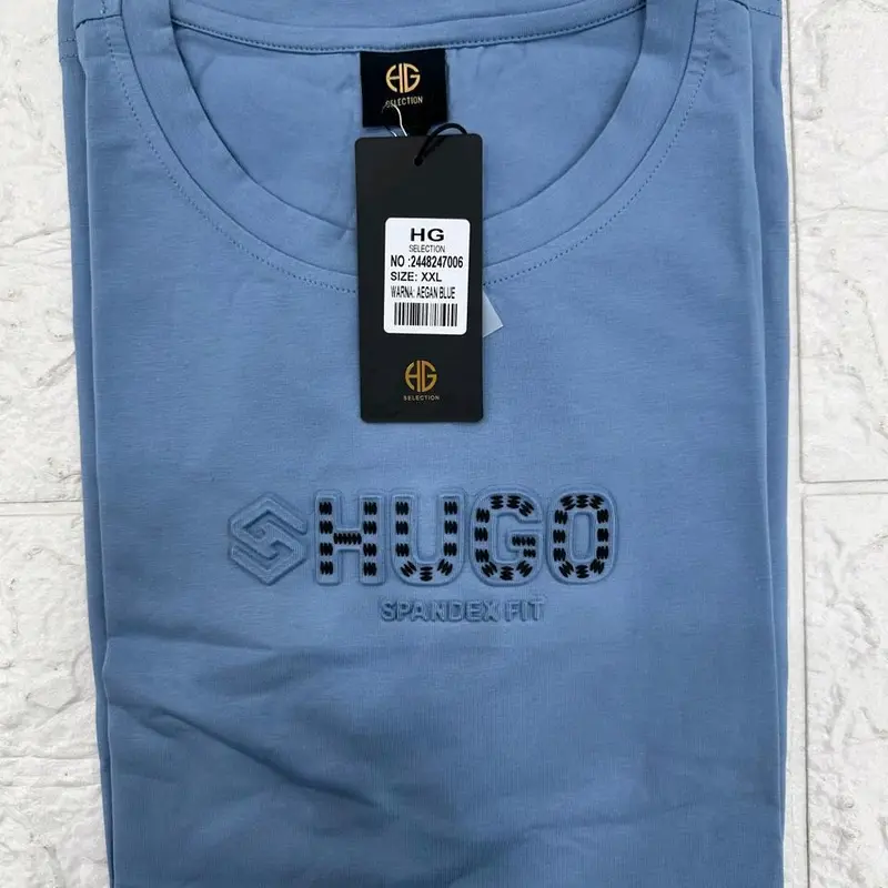 kaos oblong hugo selection ukuran jumbo (2XL 3XL 4XL) / kaos jumbo cowok Nyaman Katun 1