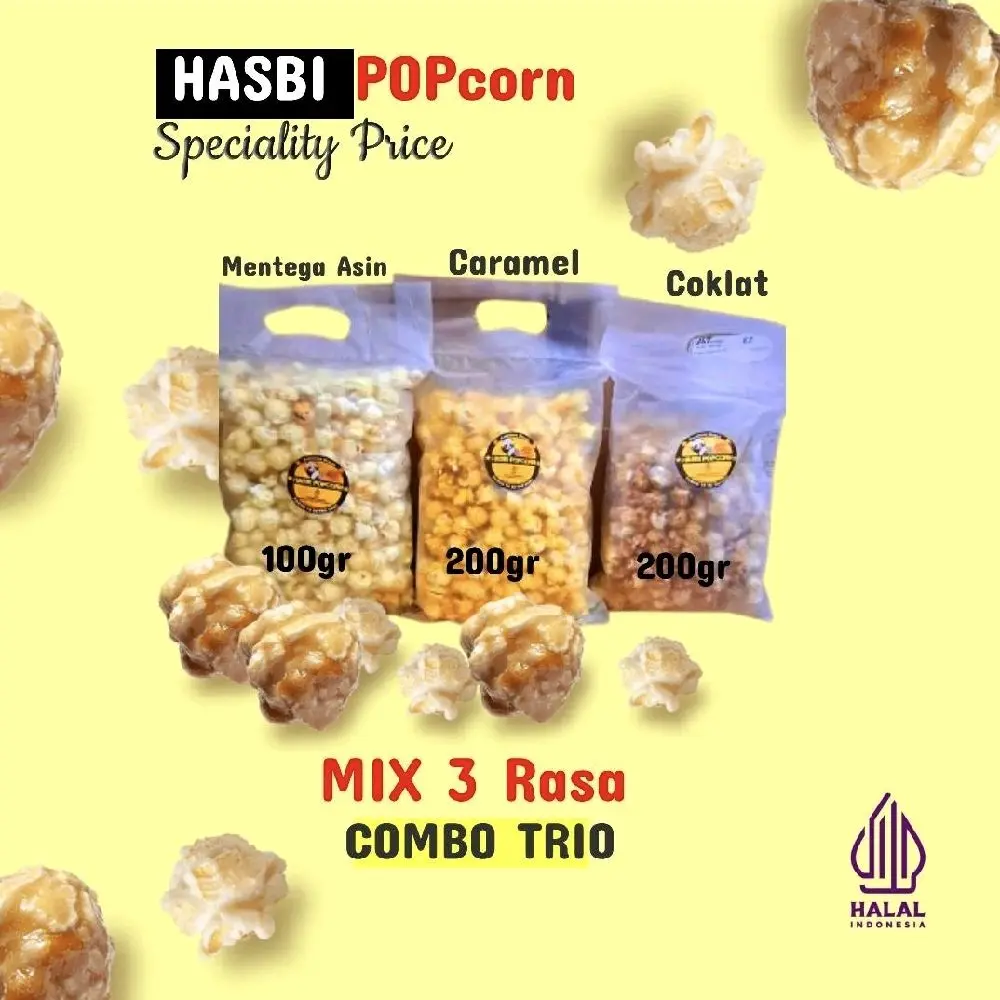 hasbi popcorn  terlaris Camilan Crispy Jajanan