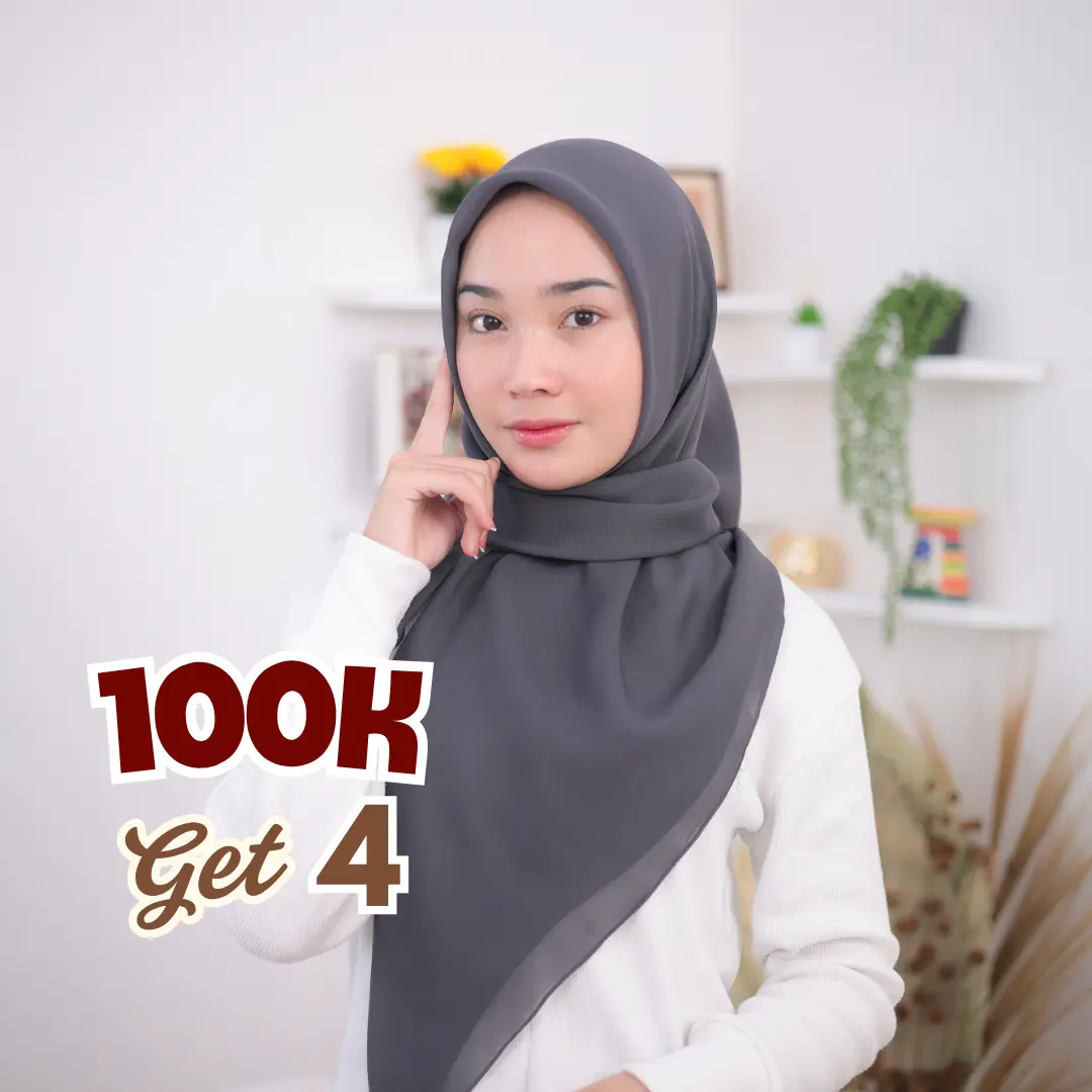 Elena Square Hijab Tiebymin Nyaman Polycotton