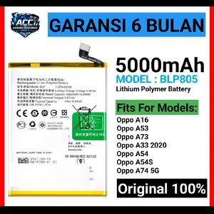 Baterai BLP805 For: Oppo A16 / Oppo A53 / Oppo A73 / Oppo A33 2020 / Oppo A54 / Oppo A54S / Oppo A74 5G Battery Batrai Batre Original 100% Termurah