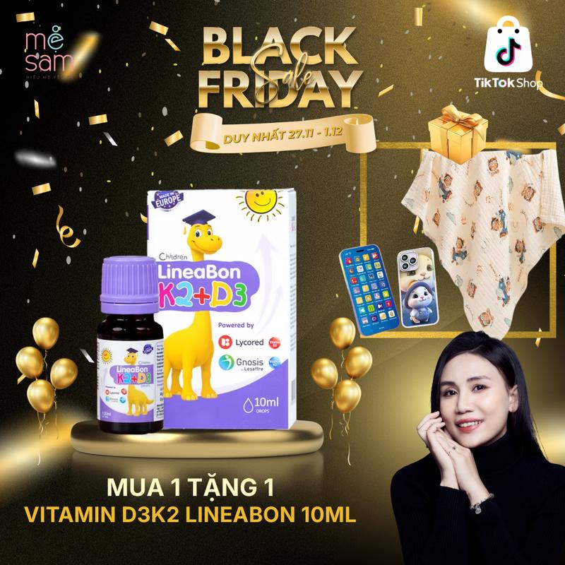 QUÀ TẶNG HẤP DẪN Mua 1 Lọ LineaBon Vitamin D3 K2 10ml - Vitamin tăng chiều cao cho bé chính hãng