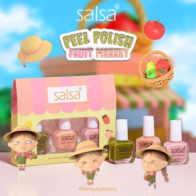 SALSA Nail Peel Polish Set Box | Kuteks Peel Off | Cat Kuku | FUFUMISE Art 8