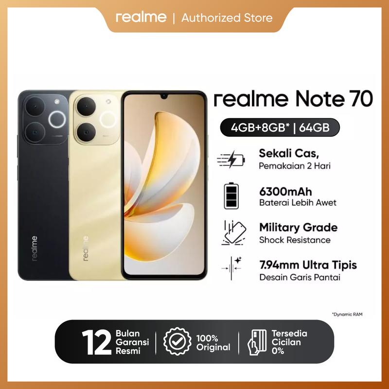 【Exclusive Creator Note 70】realme Note 70 4GB+8GB*|64GB (6300mAh ...