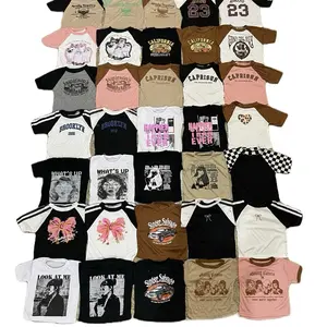 Paket crop top tee bahan rib atasan remaja Baju Wanita Basic Kaos