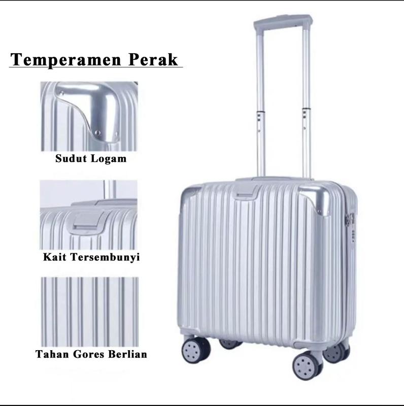 【Three Sheep Network】Koper Kabin Bagasi A973 Ukuran 18 Inch Koper Multifungsi Bahan PC Premium Tahan Banting Anti Pecah Kuat Anti Air Desaign Kekinian Dan Elegan 3