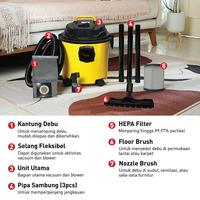 Gambar IDEALIFE - Wet & Dry Vacuum Cleaner - Penyedot Debu 16L (IL-150VA) dari IDEALIFE ONLINE STORE Kota Administrasi Jakarta Utara 2 Tokopedia
