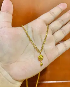 Kalung Mawar Rantai Nori Kaca Titanium Lobster 750