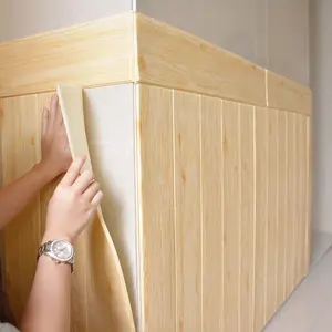 Wallfoam Dinding 3D Foam Motif Kayu / Wood 3D Foam Dekorasi Kamar murah 70x70cm Tebal 3MM