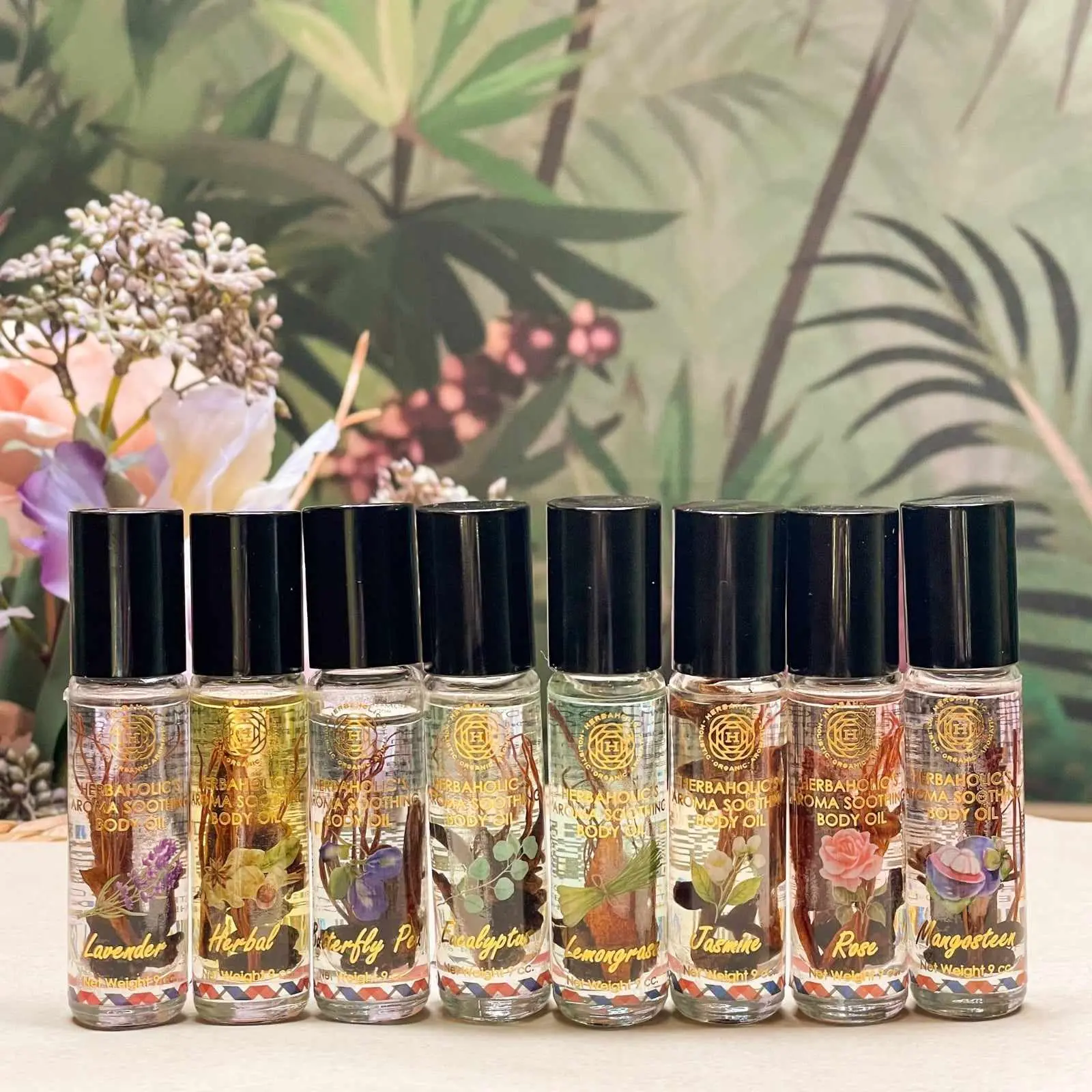 Aroma Soothing Roll On Essential Oil Herb, 8 Scents Herbaholic Herbaholic's Wellness Massage Comfort Body Care Scented