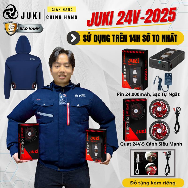   Combo 2 Áo + 1 Bộ Phụ Kiện  Áo Điều Hòa Chính Hãng JUKI 24V Mới Ra 2025  BH 12 Tháng  