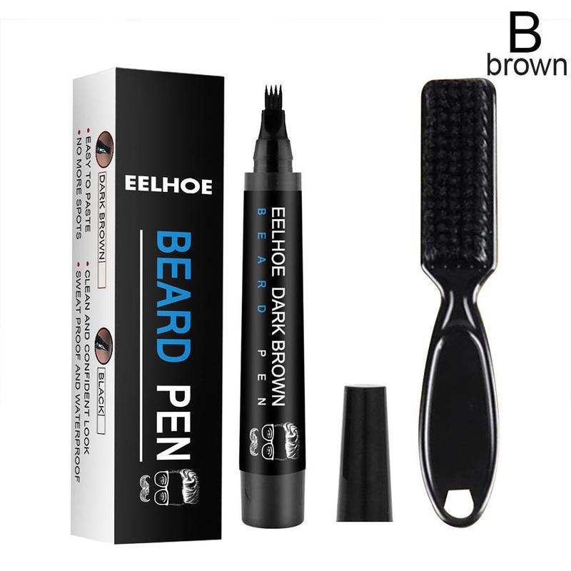 Product Introduction of Beard Filling Pen Kit Barber Pencil With Brush Male Tool Hair Eyebrow Engraving Shape Mustache S4A8 37