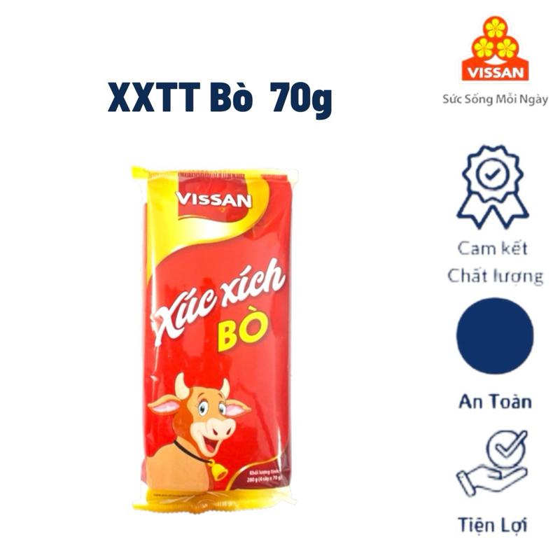  Combo 3 goi Xúc Xích Vissan Bò gói 280g  70g x 4 cây  