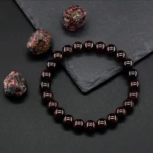 Gelang Bio Magnet Kesehatan Batu Merah Red Garnet Pria / Wanita Agate Asli Fwngshui Import Quality Bracelets gelang giok china Manik