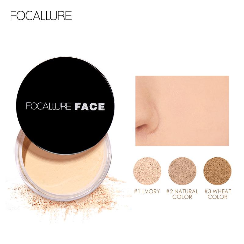 Phấn phủ FOCALLURE 3 màu sắc tùy chọn trang điểm nền thời trang 7g