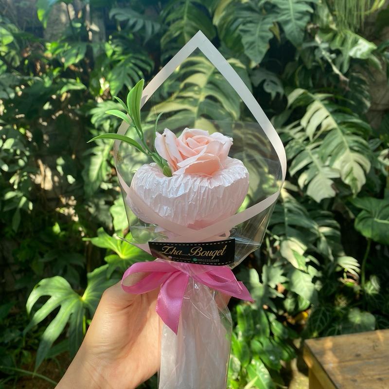 Buket single Rose bunga tangkai 3